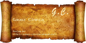 Gausz Cinnia névjegykártya